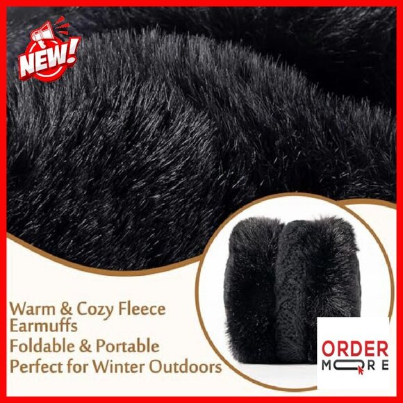 Adjustable Faux Fur Earmuffs Foldable Winter Ear Warmers main image 7